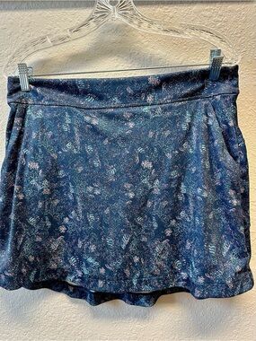 Greg Norman Collection Navy Blue Floral Active Skort